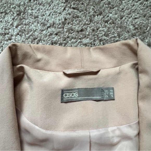 ASOS Blush Blazer with Cinched 3/4 Sleeves – Women’s Size 6 - Picture 9 of 11